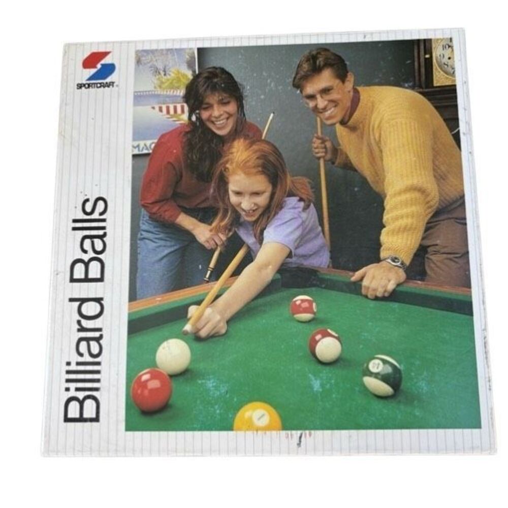 Sportscraft Vintage Complete Set Of 2 1/4” Billiard Balls